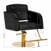 Hairdressing Chair GABBIANO TORINO GOLD Black